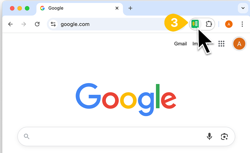 Step 2 — Pin Invoice Template extension to toolbar